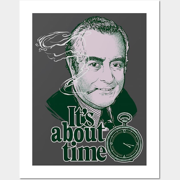 Its about time vintage green Wall Art by Aventi